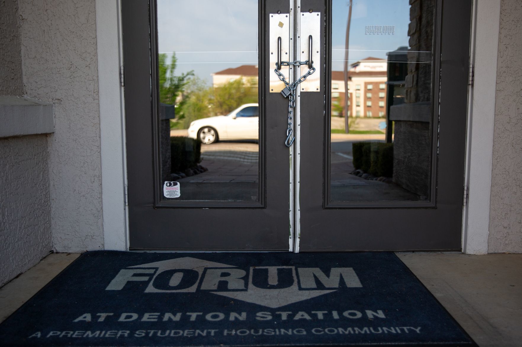 Doors locked at The Forum
